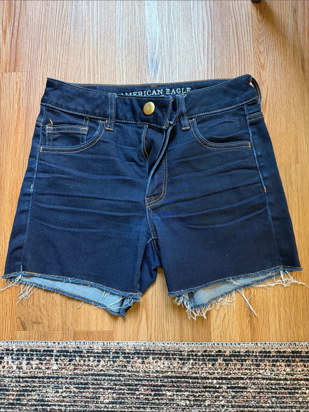 American Eagle Outfitters Dark Blue Denim Shorts